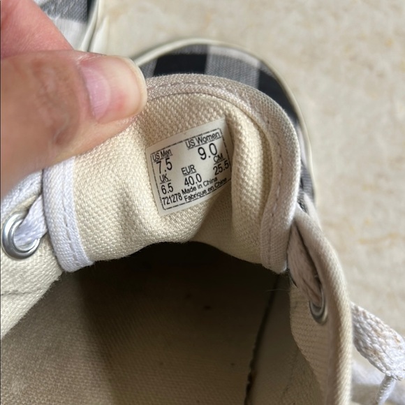 Vans Classic Black and White Plaid Sneakers - Picture 2 of 2